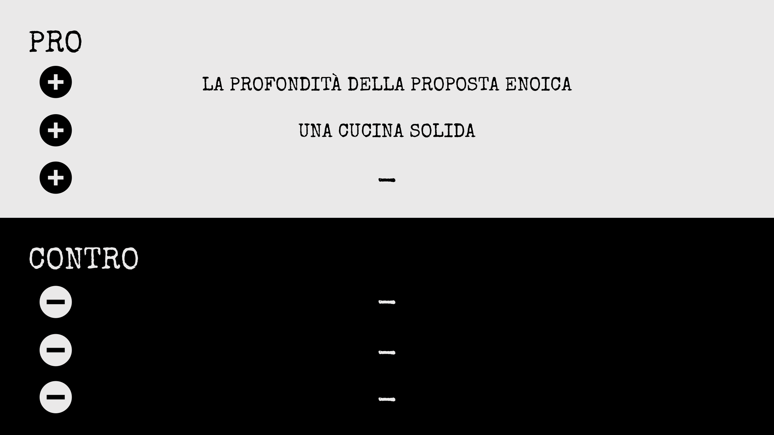 Pro & Contro Enoteca Defilla Chiavari