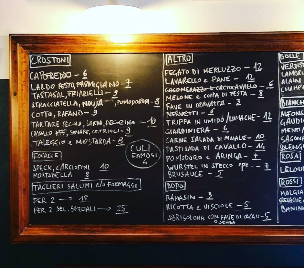 Osteria Alla Concorrenza Menù