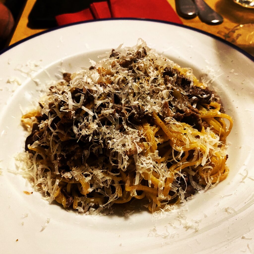 Tagliatelline al ragù di piccione