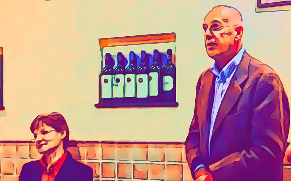 Josko Gravner al bar La Pausa