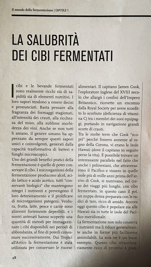 Una pagina de "Il mondo della fermentazione" di Sandor Ellix Katz
