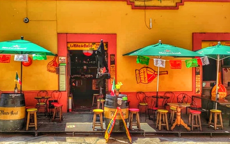 El exterior de la Viña -La viña de bacco: el rincón más europeo de México