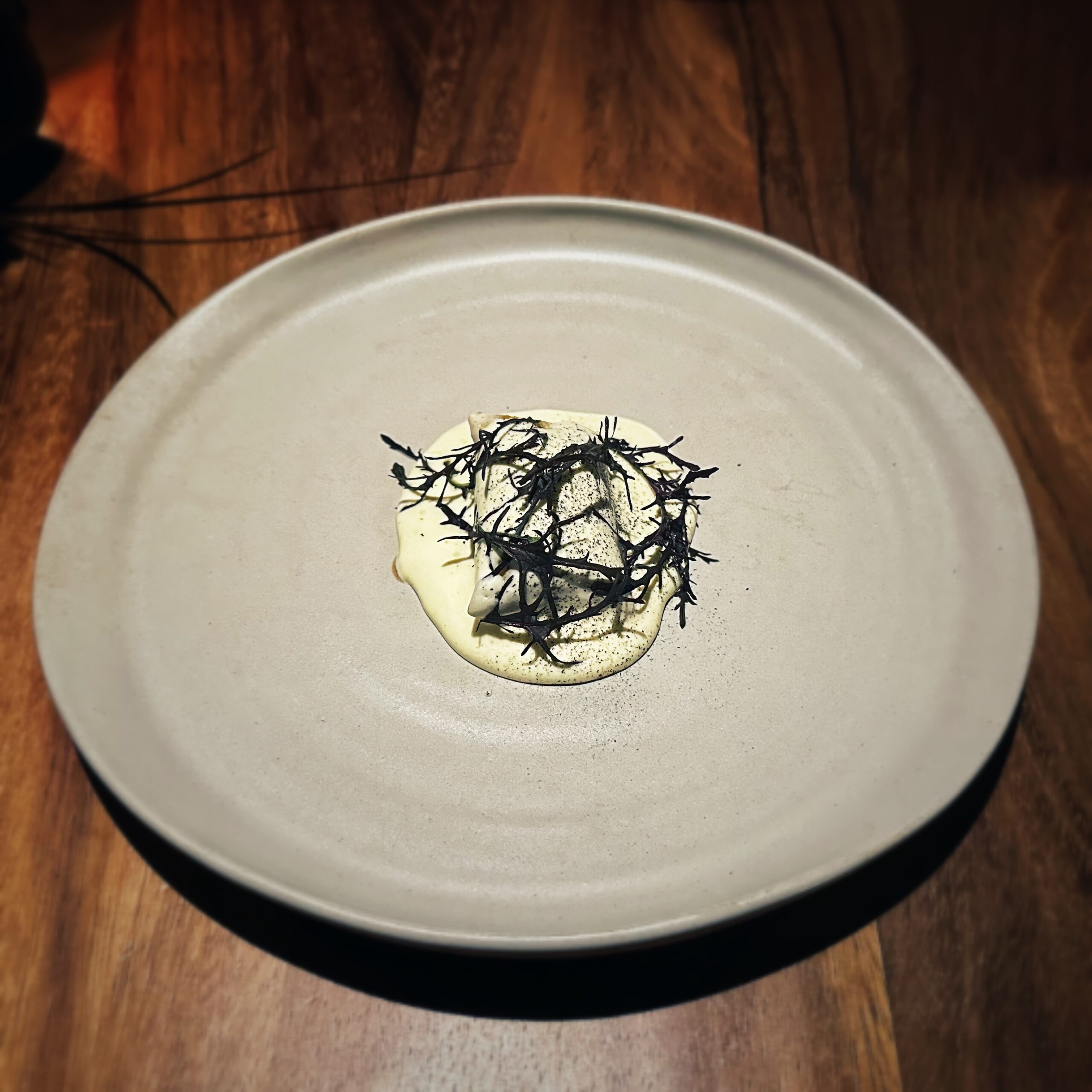 Pujol, Città del Messico - Pumpkin tamal, salsa macha, mizuna