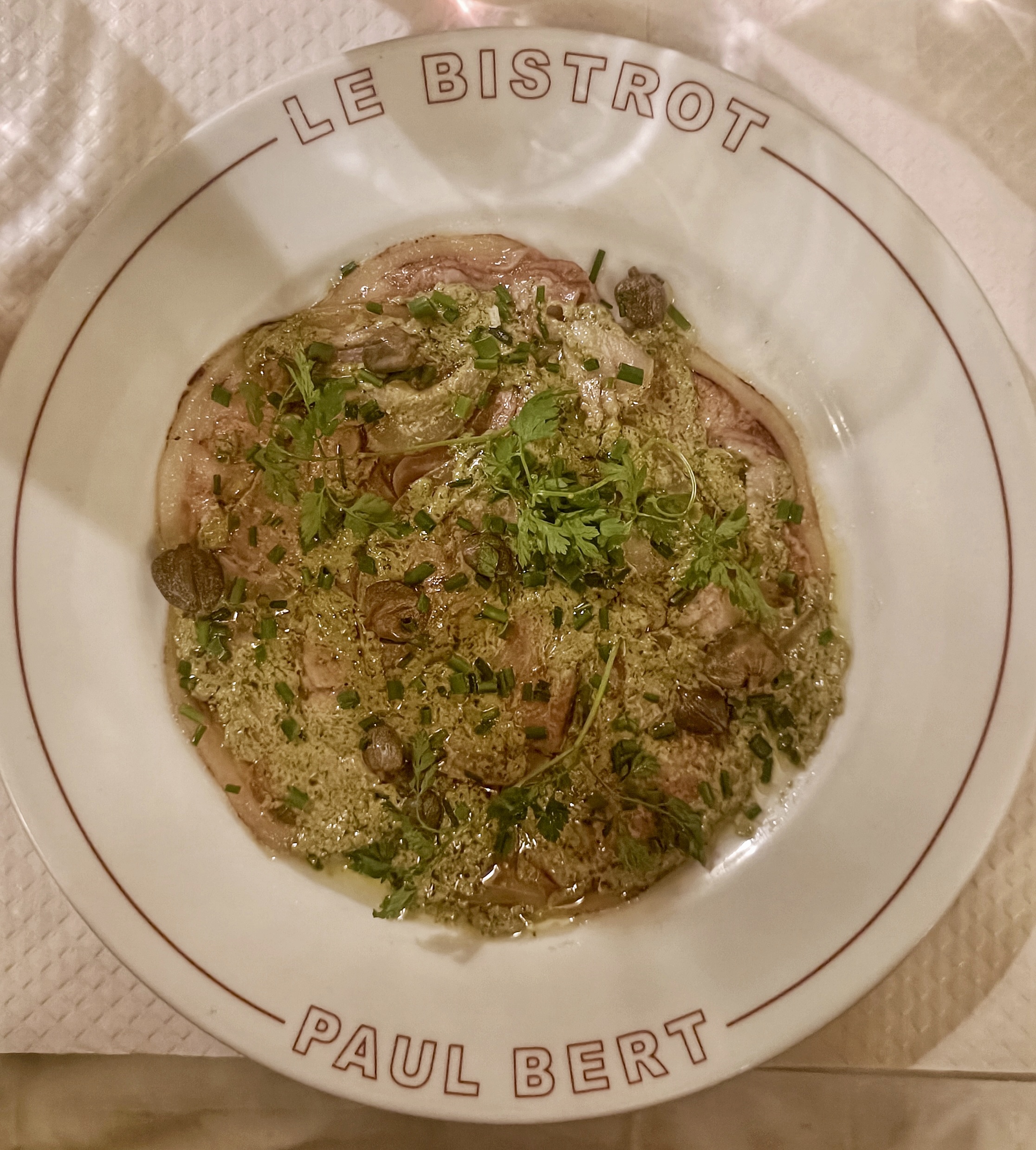 Diario enogastronomico delle mie giornate parigine #4: Le Bistrot Paul Bert - Carpaccio