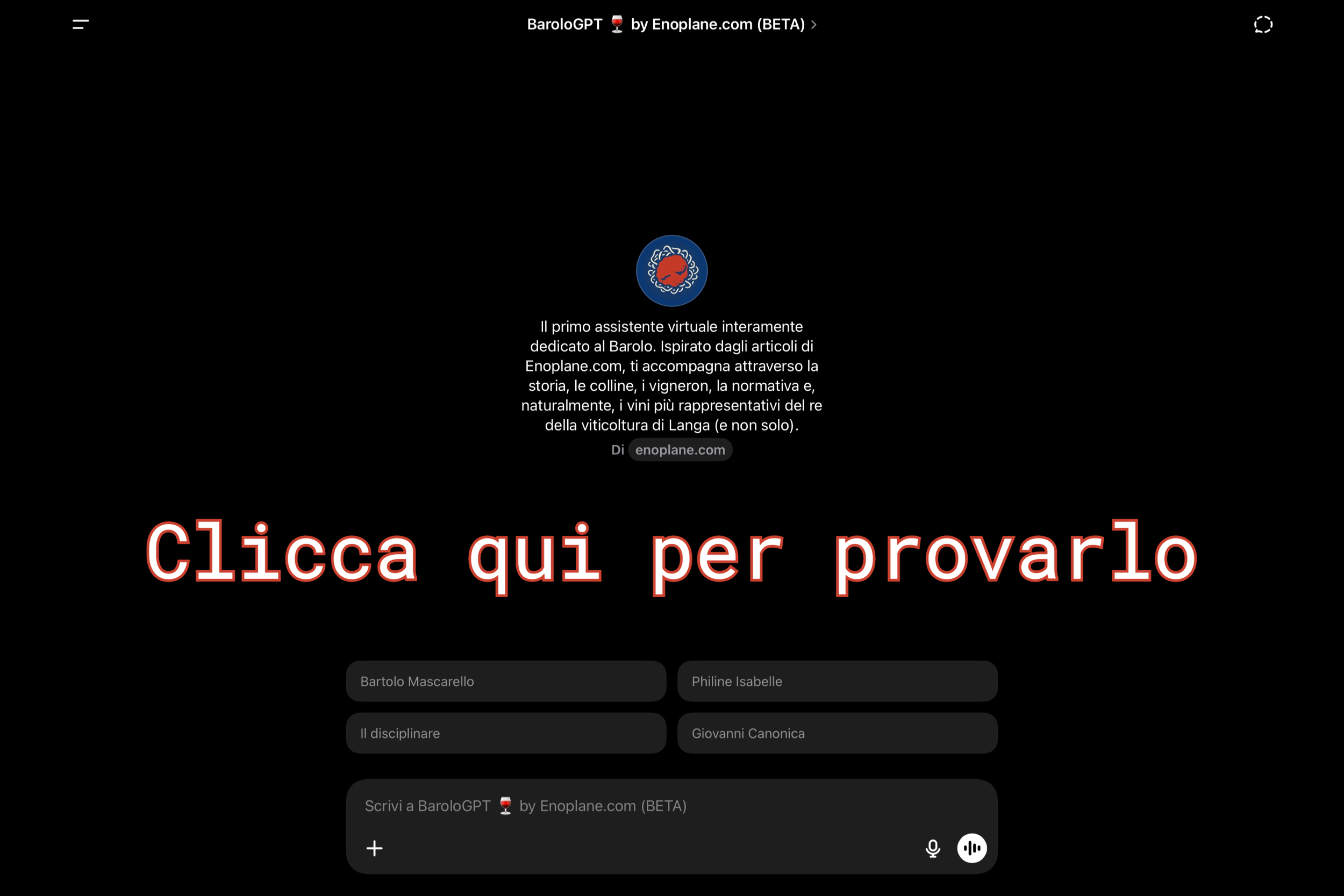 Eccoti BaroloGPT (BETA), il primo assistente virtuale interamente dedicato al...