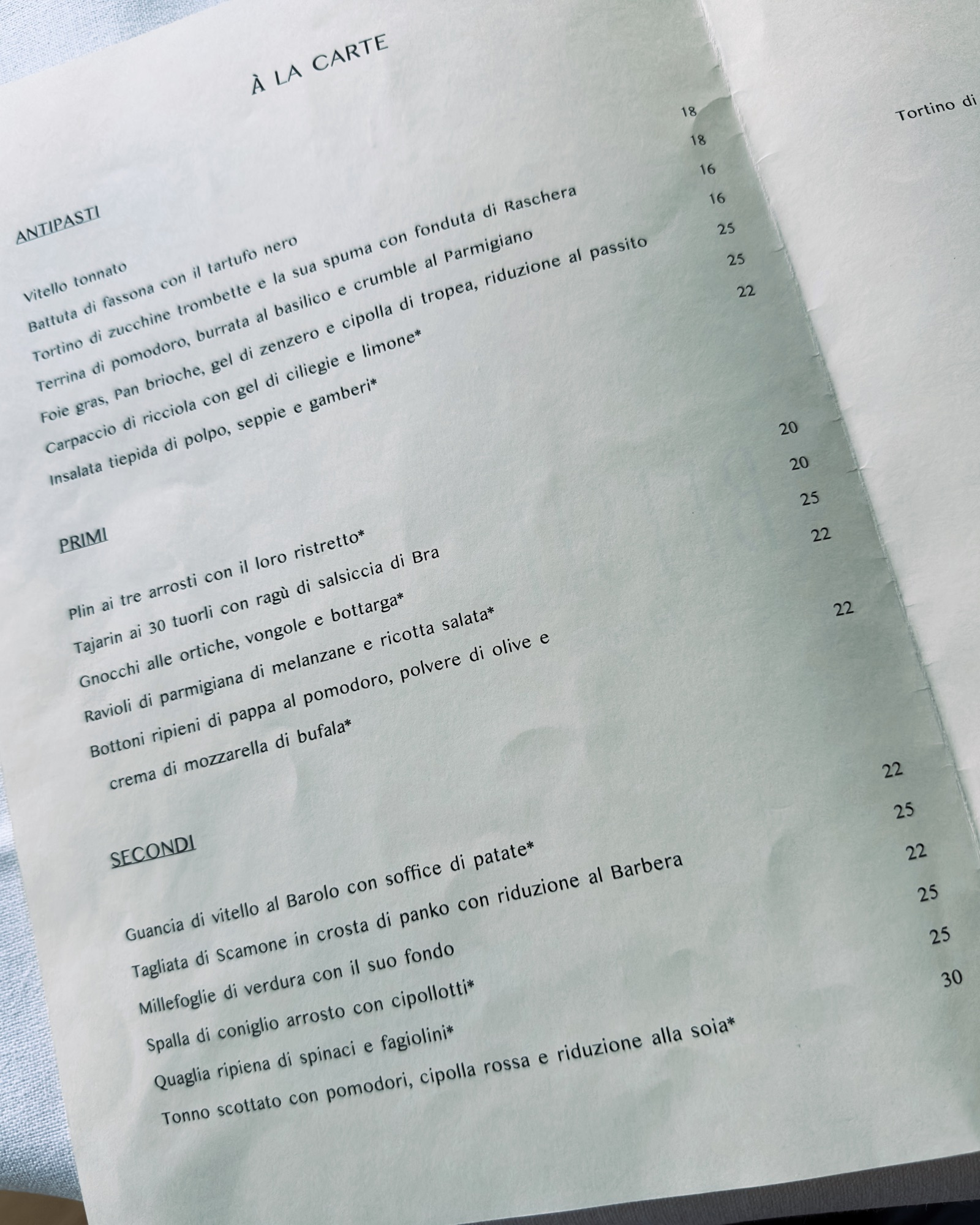 Come si sta da BELSIT IN LANGA (menu, piatti e...), il nuovo ristorante del papà del Monfortino - Menu